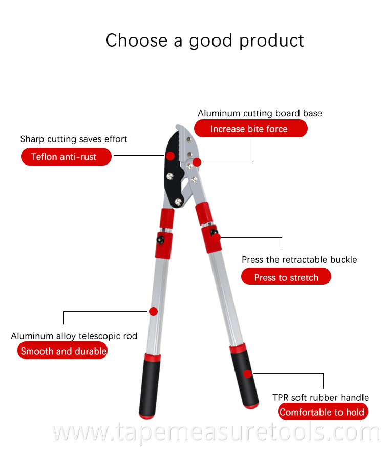 Factory wholesale SK5 steel long reach pruner telescopic pruner